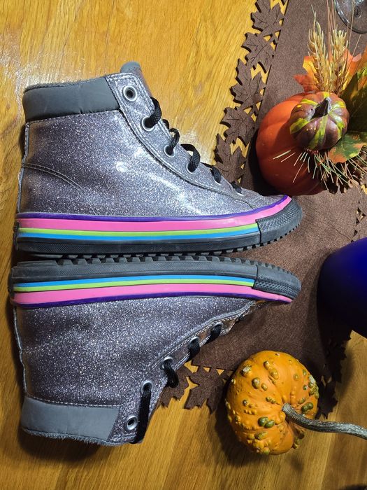 Teneși ghete Converse 37 cu sclipici impermeabili de primăvară/toamnă