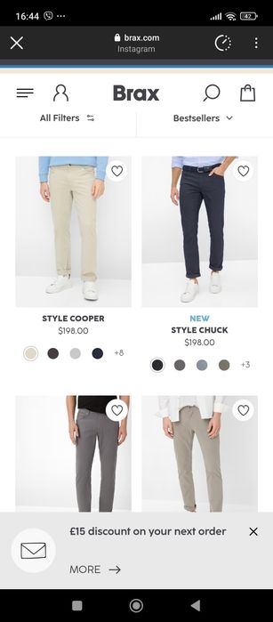 Brax & Peak performance Premium quality trousers