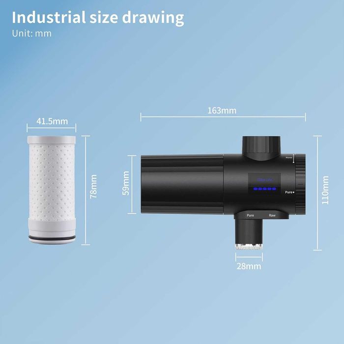 Robinet filtrat de apă Homelody 3.0 cu afisaj LED, 12 adaptoare