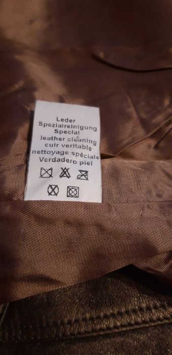 Geaca de piele maro sidefat, pentru dama