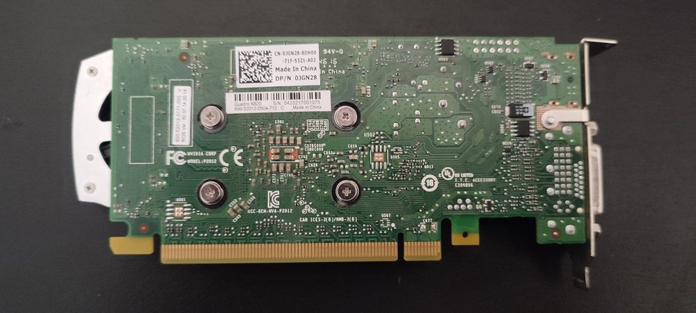 Видеокарта NVIDIA Quadro K620 с памет от 2GB и нисък профил. В комплект са включени 2 платки за всяка кутия