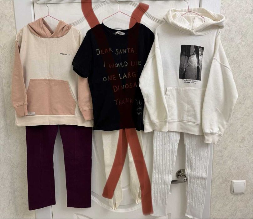 Лоты фирменной детской одежды ZARA, NEXT, H&M, размер 4/12 лет