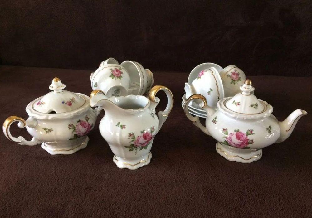 Фарфоровый чайный сервиз "WEIMAR, Katharina 2052, LUX" на 6 персон