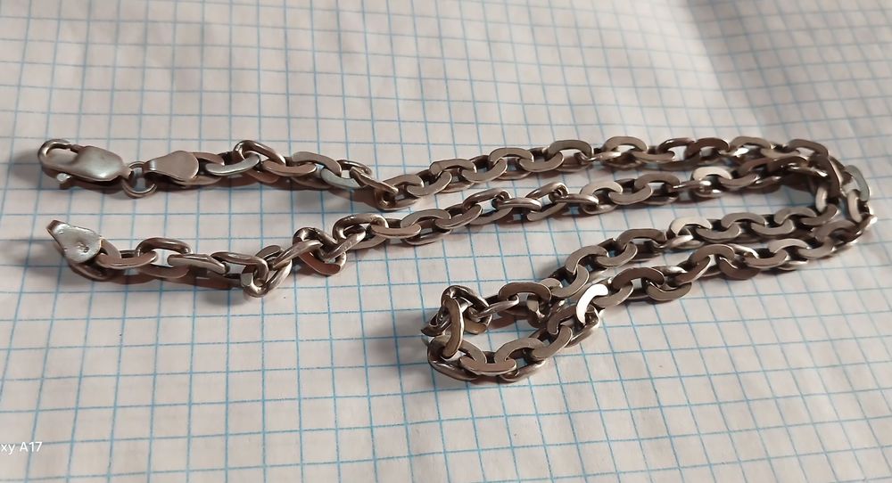 Серебро цепочка серьги кольца