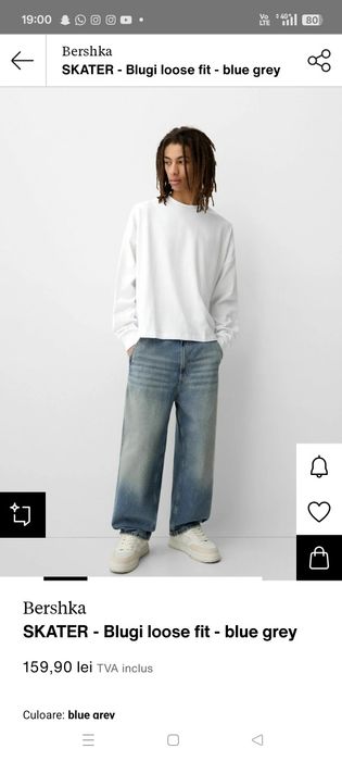 Blugi skater fit bershka