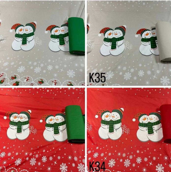 Коледни и Новогодишни платове за спално бельо, покривки, тишлайфери