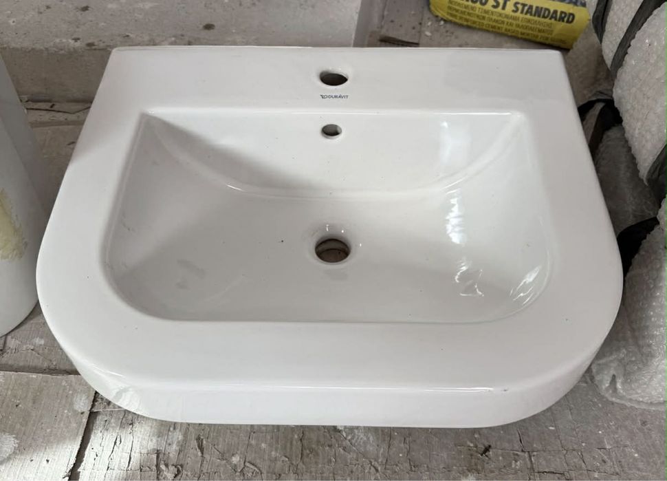 Мивка за баня с полу конзола комплект Duravit