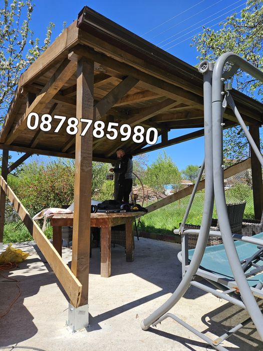 Изграждане на дървени навеси и тераси