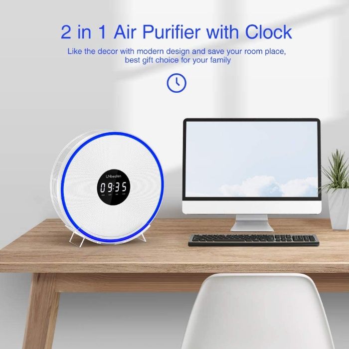 UNbeaten Purificator aer cu ceas filtru H13 TrueHepa Smoke remover NOU