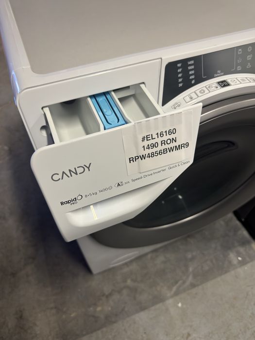 Mașină de spălat cu uscător Candy RapidÓ PRO RPW4856BWMR9/1-S cu factura si garantie 12 luni