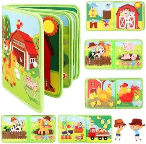 Нова Монтесори фермерска книжка 25 в 1 за фина моторика 1+ години дете