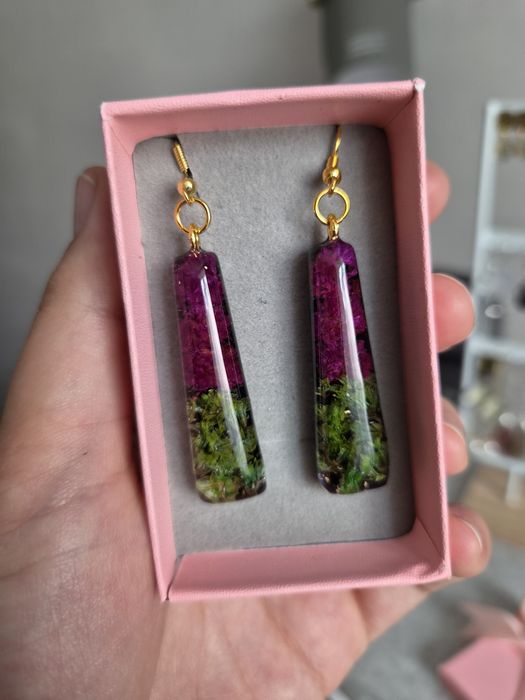 Серьги из эпоксидной смолы