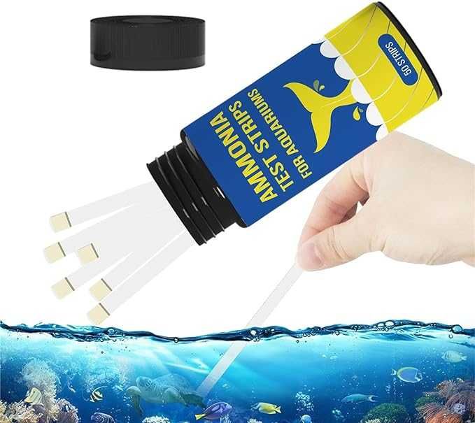 Тест-полоски содержания аммиака для аквариума и пруда