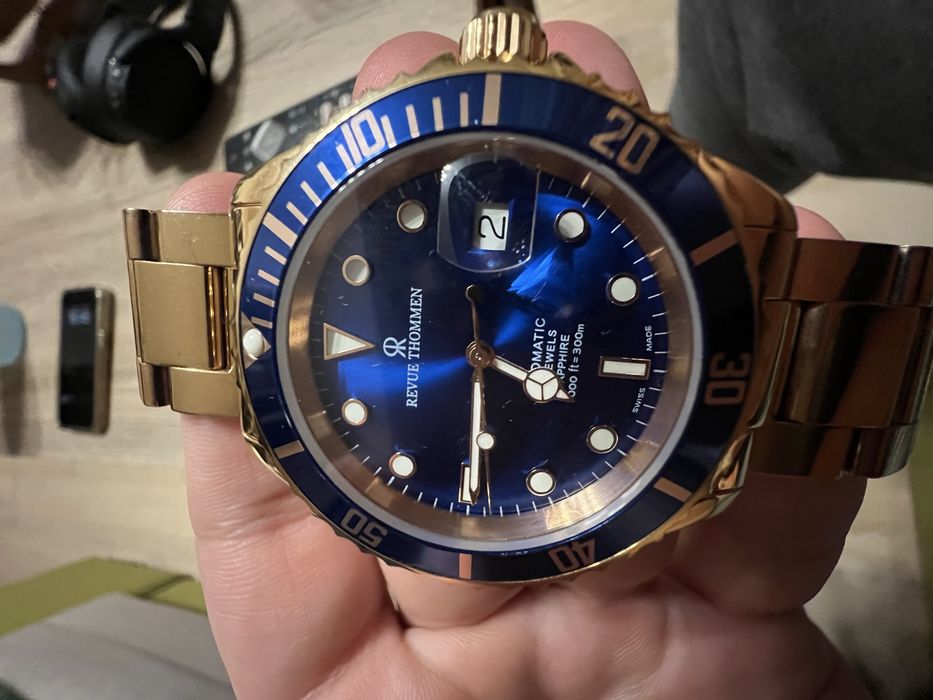 Ceas Elvetian Automatic Revue Thommen Swiss Gold Rose