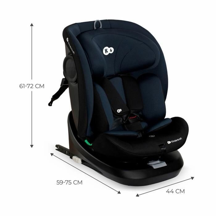 Scaun auto pentru copii, Kinderkraft I-Grow, negru, 40 - 150 cm, 2.5 - 40 kg, 0 - 12 ani, sistem Isofix