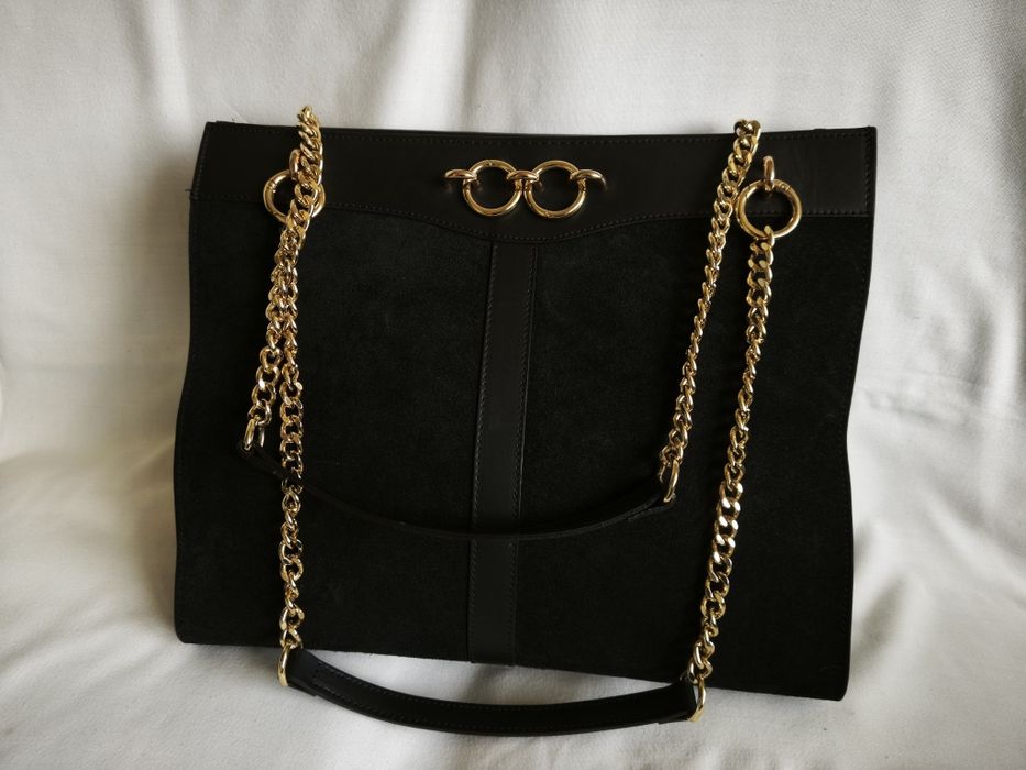 Голяма чанта от естествена кожа