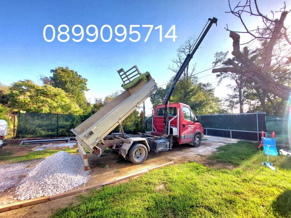 Транспортни услуги - самосвал с кран , камион с кран