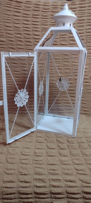 Фенер метал, нов, 15/15/42 см, украса, декорация