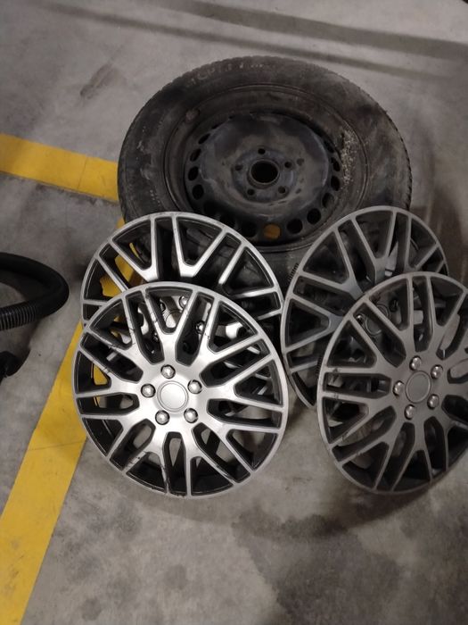 4броя Джанти 5х112 195/65R15 с гуми и тазове