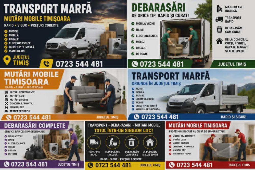 Debarasari mobila  moloz deseuri l Mutari Transport marfa ikea dedeman