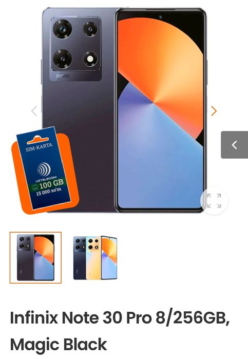 Infinx 30 pro sotiladi