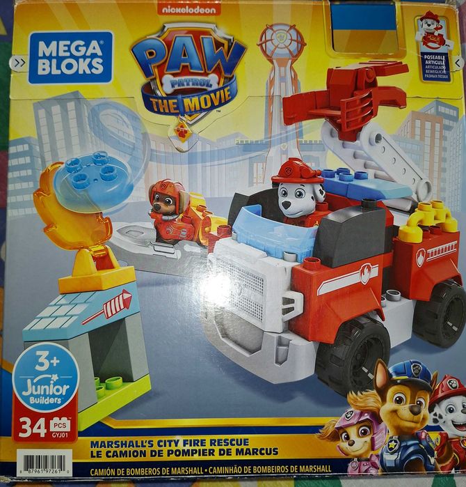 Конструктор Paw patrol,Mega bloks,пожарната на Роки