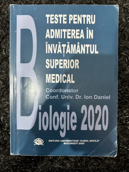 Vând cărti pentru admitere la medicina Bucuresti (Corint)