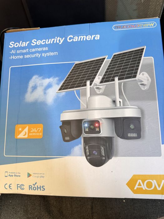 Camera Crocodil de supraveghere cu 2 Panouri Solare, 4 lentile, 4G  12 MP IP66