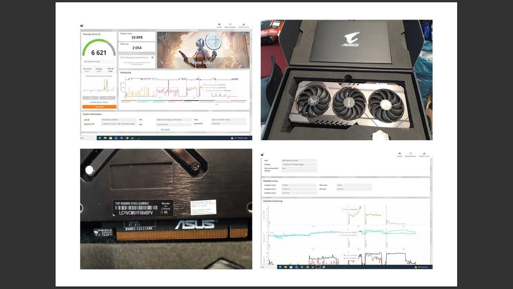 AMD RX6800 Founder Edition,Gigabyte,Asus TUF GAMING,GIGABYTE P1000GM
