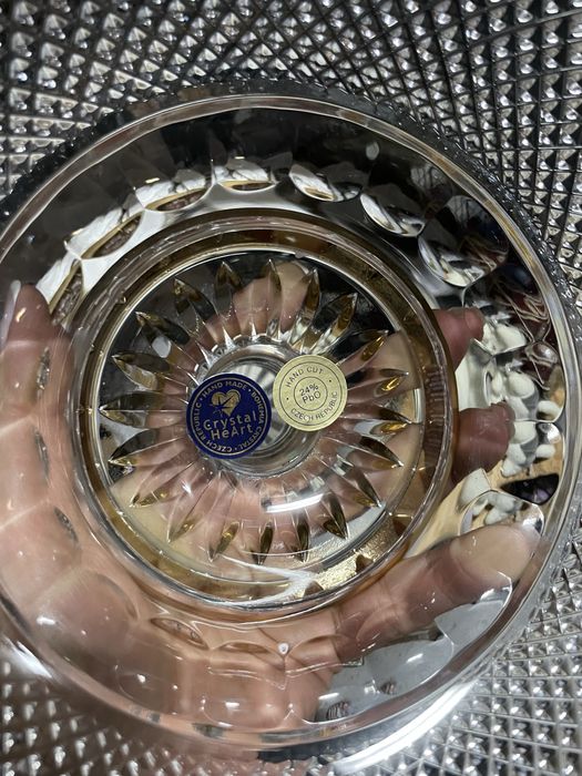 Фруктовница, ваза богемский хрусталь