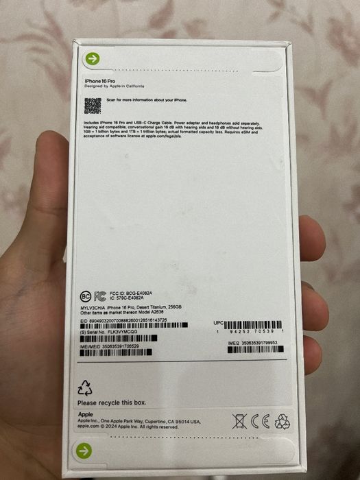 iPhone 16 pro YANGI ochilmagan karobka