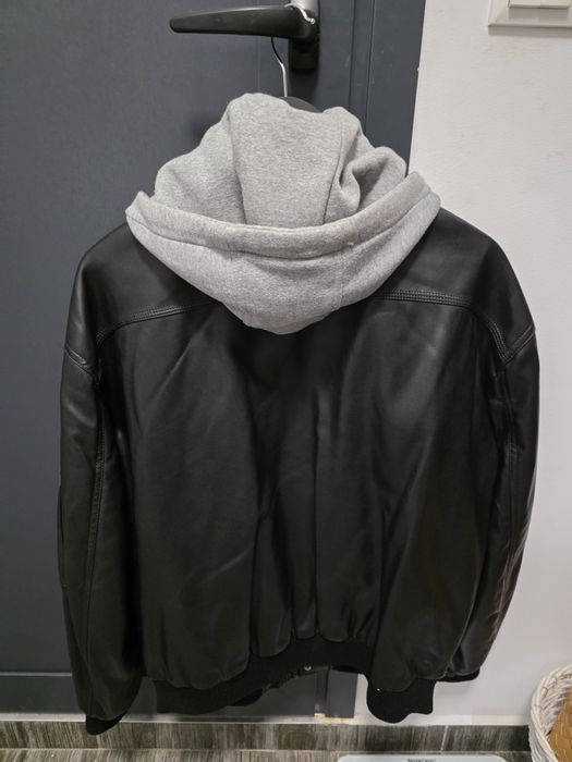 Кожено яке с качулка Zara