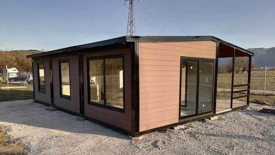 Casa Modulara si Garaje Auto din structura metalica si panou sandwich