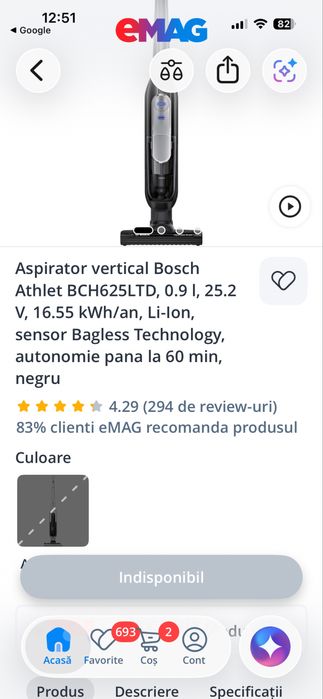 Aspirator vertical Bosh Athlet