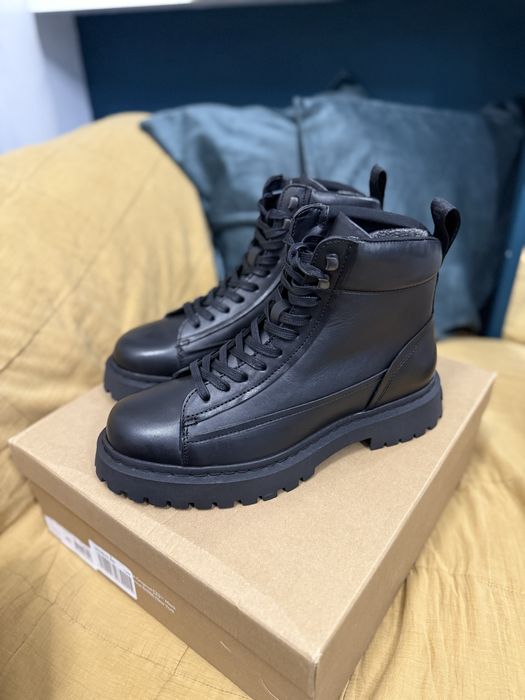 Tommy Jeans Lace Up Boot bocanci piele neagra marimea 43 noi originali