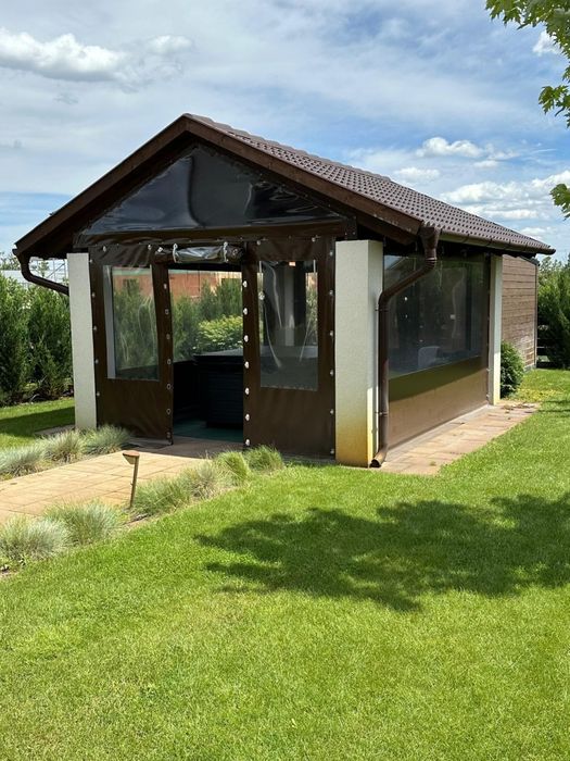 0.5 mm | 1.8 m x 30 m - Folie transparentă ignifugată pentru închidere terasă și foișoare Cristal Flex, grosime 0,5 mm