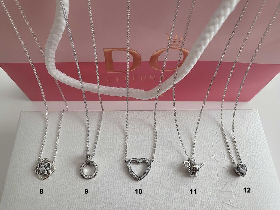 НОВО!Сребърни оригинални обеци и колиета PANDORA ALE S925 ПАНДОРА+Кути
