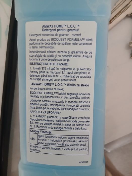 Set 3 produse de curățenie calitative Amway,naturale ,pentru geamuri,baie,bucătărie