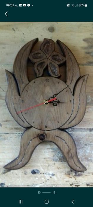 Часовник, картина,ваза от дърво