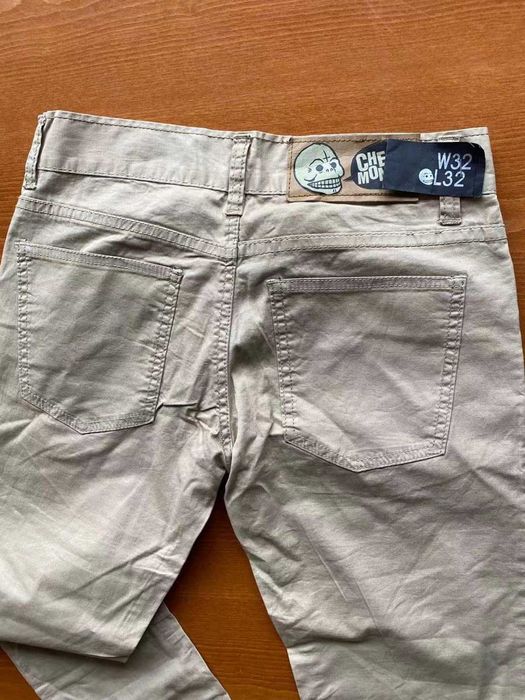 Нови летни памучни бежови панталони, размер W32/L32