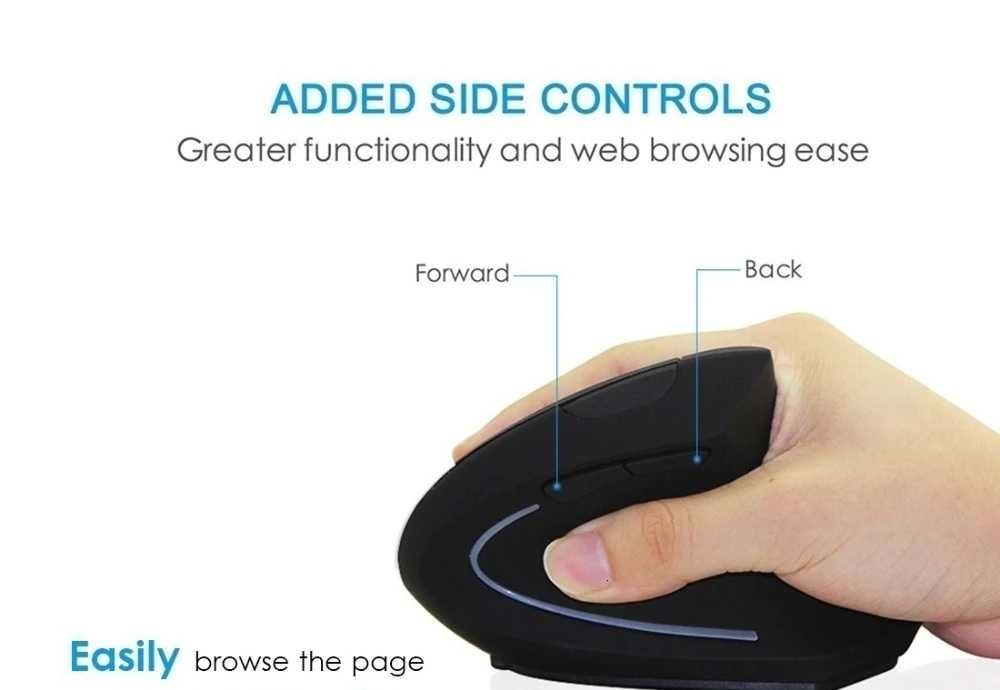 Мышь компьютерная беспроводная. Вертикальная