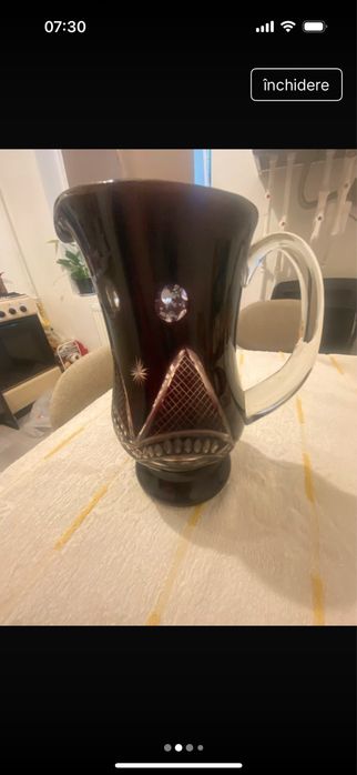 Cana din cristal/rubin