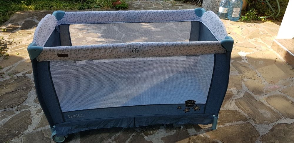 CHIPOLINO Кошара 2 нива със сенник БЕЛА СИН ЛЕН