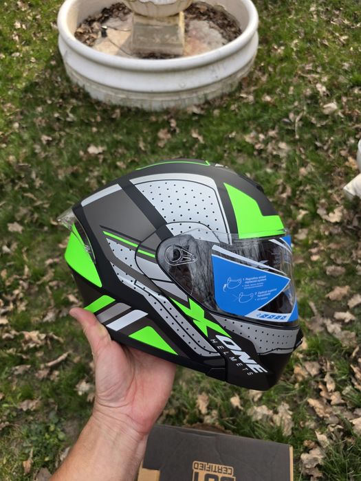 Casca moto atv XONE FLIP UP NOU  XL ochelari de soare