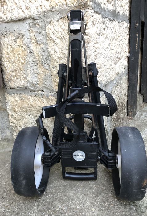 Английски Комплект голф стикове в калфа за голф и сгъваема количка