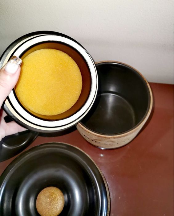 Италиански керамичен комплект за пушачи на лула 3 части рядка находка