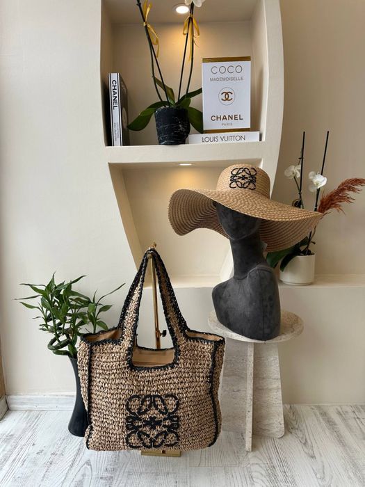 Плажна чанта и шапка Loewe 2 цвята