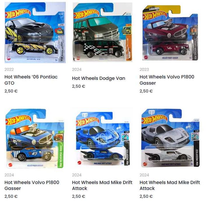 Метални колички Hot Wheels Mainline