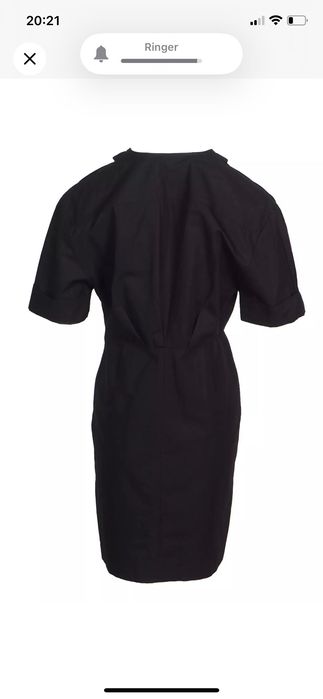 Sandro Paris Дамска Рокля Size 40 FR / L V-Neck Linen Blend