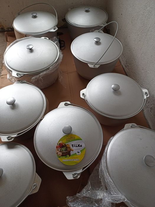 Ceaun tuci din aluminiu alimentar cu capac de 10L